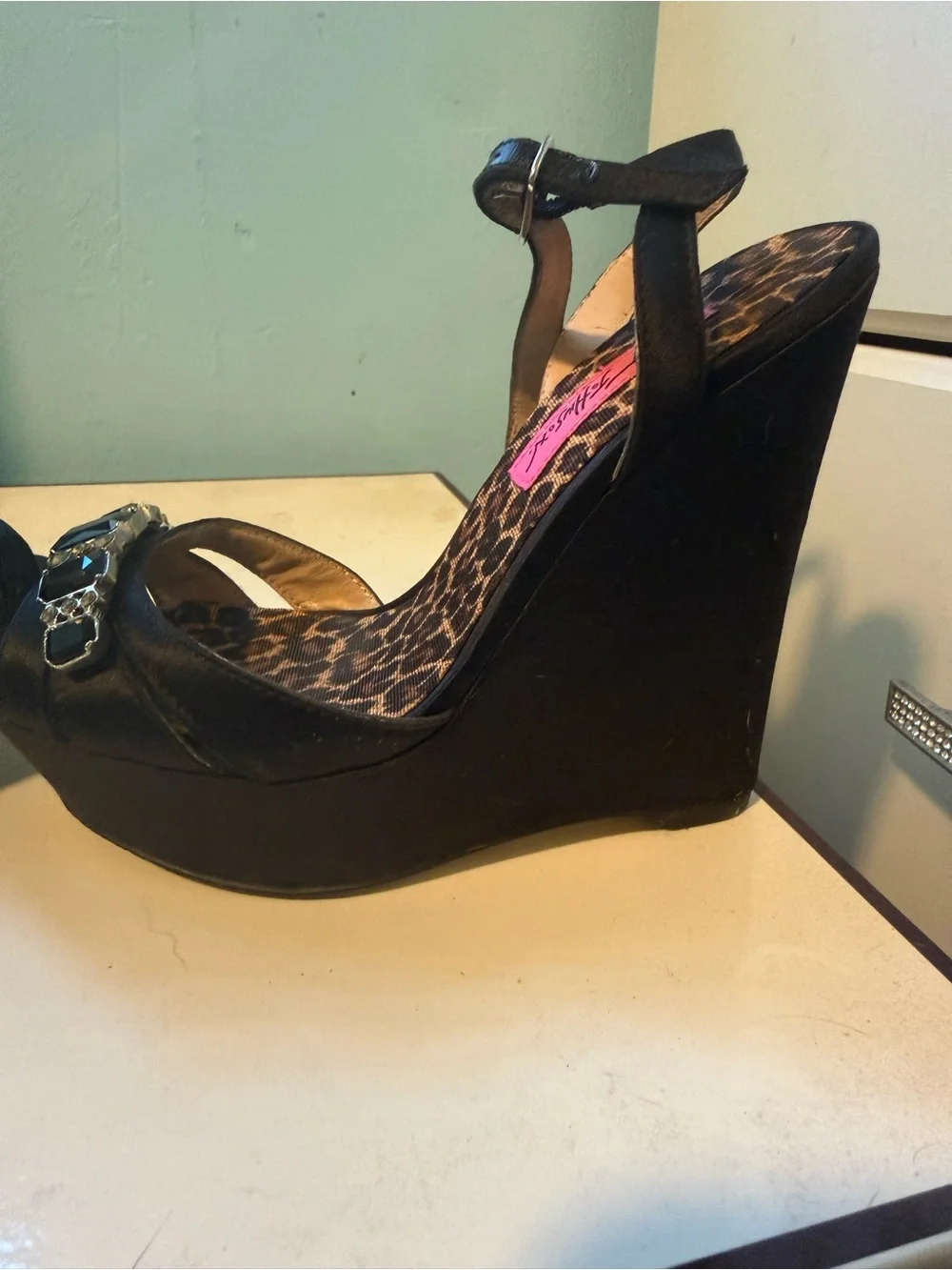 Betsey Johnson black strappy
